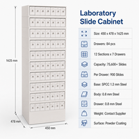 YIWEIYI 84-Drawer Laboratory Slide Cabinet SPCC Steel Microscope Slide Storage Locking Drawers 75,600 Slides Capacity OEM