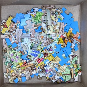 Puzzles pour enfants, jouets éducatifs en plastique, animaux, dinosaures, <span class=keywords><strong>puzzle</strong></span> DIY, personnalisés pour les garçons et les filles, ensemble cadeau - Product Image 1