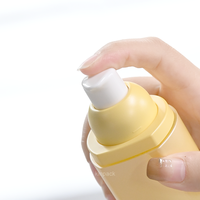 Tarro de Crema Facial Acrílico Amarillo Claro de Lujo con Tapa de Plástico y Pulverizador para Loción, Crema para Ojos, Mascarilla Facial y Champú de Kinpack