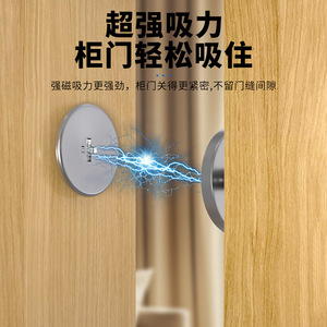 Mini ferme-porte magnétique à tête ronde pour armoire, vitrine, porte coulissante – Fixation sans espace, forte attraction magnétique - Product Image 5