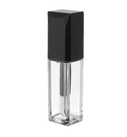Tube de brillant à lèvres carré en plastique moulé par injection, avec bouchon à vis anti-déversement, sérigraphié, personnalisable, emballage ABS 3,5 ml