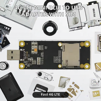 Câble USB industriel Mini PCIe 40 broches 4G LTE (4PIN PH2.54) avec emplacement pour carte SIM, fils de liaison pour breadboard, WWAN/LTE