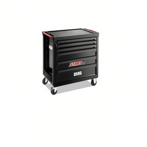 Armoire à outils Star à 6 tiroirs avec ensemble d'outils de 180 pièces, établi de rangement roulant pour garage, rouge et noir - Product Image 1