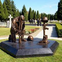 Monument commémoratif classique en bronze sur mesure pour parc de souvenir de guerre, statue en bronze
