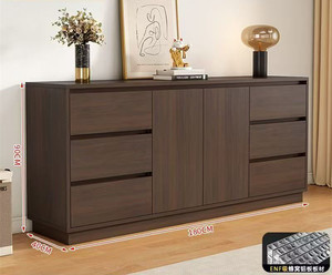 53 \ "oscuro rústico aluminio Metal Color granja cocina aparador <span class=keywords><strong>Buffet</strong></span> 3 cajones café Bar gabinete vidrio sala de estar gabinetes - Product Image 6