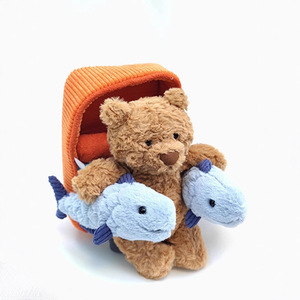 PLAYPOP Versión Alta Estilo JC Peluche de Sardinas Amuseable con Base Ponderada Desmontable, Textura de Pana, Regalo Boutique - Product Image 3