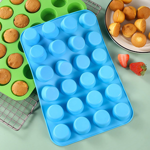 24-khoang Vòng Silicone <span class=keywords><strong>Muffin</strong></span> Pan-chịu nhiệt nướng khuôn cho cupcakes bánh & món tráng miệng không dính không độc hại & bền vững - Product Image 4