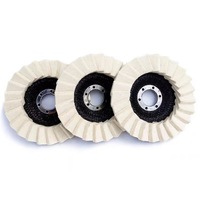 Disque à lamelles en feutre de laine 4'' (100 mm) – Meule de polissage souple pour meuleuse d'angle, finition miroir sur acier inoxydable et aluminium