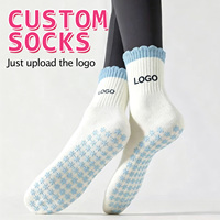 Vente en gros personnalisée, chaussettes de Pilates, chaussettes de yoga, chaussettes de sport, sur mesure basées sur des images