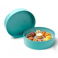 Boîte à macarons en papier kraft personnalisée de luxe avec insert en plastique transparent, impression en relief, chocolat, biscuits, macarons, matériaux recyclés