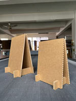 Présentoir de table en carton ondulé A4 vertical pour menus et affiches avec support de panneau et de table – Présentoirs pour salons de thé