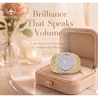 Bague et accessoires de luxe personnalisés en argent S925 plaqué or 18 carats avec moissanite pour fiançailles et occasions festives – Vente en gros