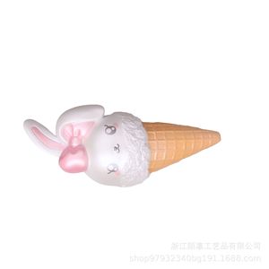 Cartoon Rabbit Ice Cream Shape Slow <b>Rebound</b> Stress Relief Toy For Kids Age 5 To 7 Years Unisex TPE Material - Product Image 2