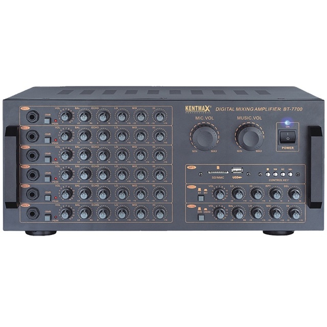 KENTMAX Two Channel 120 Watt Digital Mixing Power Amplifier with USB