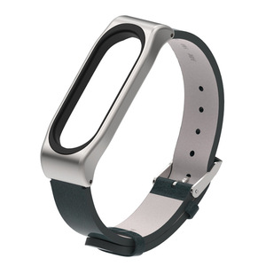 Mi banda 3 Mi band4 muñeca correa de cuero de la PU pulsera sin tornillos de la correa de muñeca pulsera banda inteligente - Product Image 5