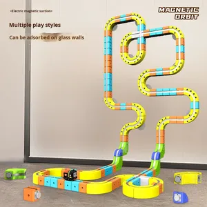 Cubes Magiques Magnétiques Transformables en Plastique 1:5 Blocs de Construction Train Voiture Électrique Anti-Gravité Ensemble pour Enfants - Product Image 4