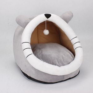 Nid de chat universel quatre saisons XL villa semi-fermée pour animaux de compagnie avec chaleur hivernale amovible lavable chenil fait éponge confortable - Product Image 4