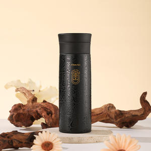 PINKAH - <span class=keywords><strong>Taza</strong></span> de Viaje Térmica de Acero Inoxidable con Aislamiento al Vacío, Diseño Personalizado con Logotipo, 400 ml, Antiderrames, Patrón Impreso en <span class=keywords><strong>3D</strong></span>, con Filtro - Product Image 4