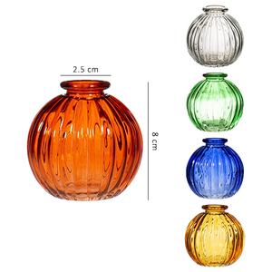 Vasi <span class=keywords><strong>in</strong></span> Vetro a Forma <span class=keywords><strong>di</strong></span> <span class=keywords><strong>Zucca</strong></span> Moderni e Piccoli, Trasparenti e Decorativi per <span class=keywords><strong>Fiori</strong></span> da Matrimonio, Vasi Personalizzabili per Casa - Product Image 2