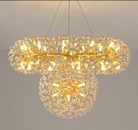 Lustre moderne pissenlit ciel étoilé lustre en cristal de luxe chambre nordique créatif fleur suspension