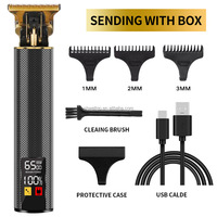 Tondeuse à cheveux professionnelle sans fil USB étanche de haute qualité pour barbier, avec écran LCD