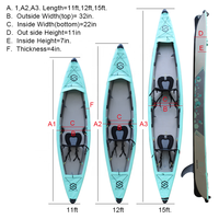 Kayak et planche à pagaie gonflables, kayak de pêche à bas point de chute, bateau à rames