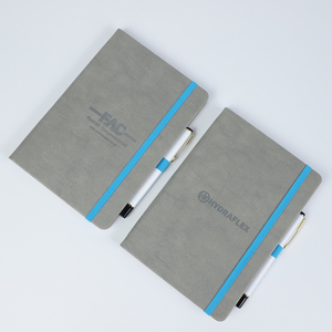 Muestra Gratuita de Agenda A5 de Cuero PU, Regalo Promocional Empresarial, Tapa Dura, Banda Elástica Personalizada, Cuaderno con Líneas <span class=keywords><strong>para</strong></span> Escribir - Product Image 3