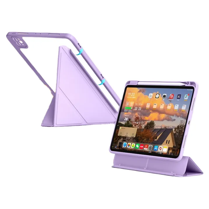 DustProof Shockproof Full Protection Magnetic Case Trifolding Smart Detachable Case For leather case for ipad 10th generation
