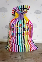 Sac de Père Noël brodé de luxe personnalisé sacs-cadeaux en tissu de Noël toile Party Favors grands sacs à cordon réutilisables
