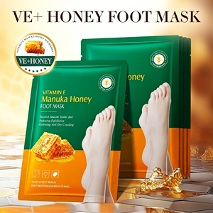 Masque-<span class=keywords><strong>gants</strong></span> réparateurs et nourrissants pour les <span class=keywords><strong>pieds</strong></span> secs au miel <span class=keywords><strong>de</strong></span> Manuka et à la vitamine E – Vente en gros à chaud - Product Image 4