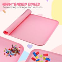 Grand tapis en silicone artisanal 23.6 "X 15.7" lot de 2 avec tube de rangement pratique-tapis en silicone antiadhésif et résistant à la chaleur pour l'artisanat