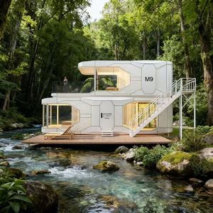 <span class=keywords><strong>Capsula</strong></span> per spazio di lavoro prefabbricata moderna cabina Apple Office <span class=keywords><strong>Hotel</strong></span> casa Mobile in acciaio per esterni case Container V9 MANTIANSTAR - Product Image 3