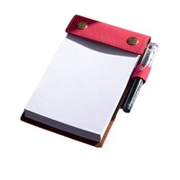 Bloc-notes de poche portable A6, logo personnalisé, PU, rechargeable, lignes détachables, reliure à double bouton-pression de haute qualité, pour usage quotidien