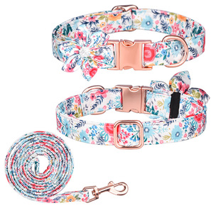 <span class=keywords><strong>Collar</strong></span> con patrón de flores para mascotas, personalizado, escritura, con pajarita, para perro y gato - Product Image 5