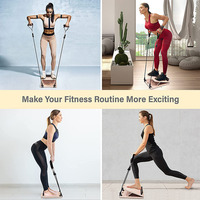 Planche extensible en bois pour étirement des mollets avec bandes de résistance et conception confortable de Protection du talon avec antidérapant