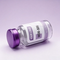 Étiquettes autocollantes imperméables en vinyle haute adhérence pour flacons de peptides 215 ml, autocollants cosmétiques personnalisés avec logo pour emballage de contenants de poudre de peptides