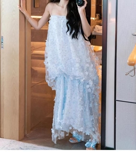 Abito da sposa da <span class=keywords><strong>donna</strong></span> con spalline sottili, lunghezza midi, ricamato, antistatico, leggero, per ricevimenti e banchetti - Product Image 2