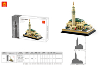 Blocs de construction éducatifs en plastique ABS de la Mosquée Hassan II de Casablanca, Maroc, pour enfants musulmans