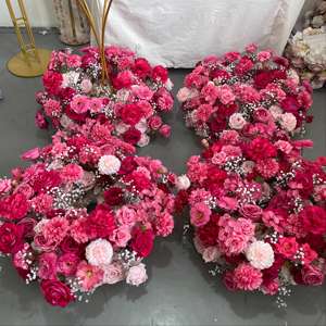 Centro de Mesa de Flores Artificiales Rosa Blanco de 60 cm, el Más Vendido de GreenLife, para Decoración de Mesa de Boda y Banquete - Product Image 1