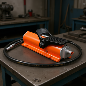 Bomba Hidráulica con Depósito de 0.18 Gal, Salida NPT 3/8, Entrada NPT 1/4, Herramienta Industrial de Accionamiento Neumático - Product Image 2