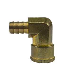 Conector de latón con rosca para manguera de 1/2" x 1/2" y codo hembra NPTF de 90 grados - Product Image 5