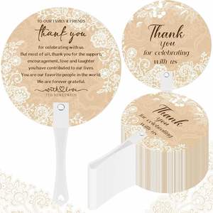 Custom LOGO Bulk <b>Thank</b> <b>You</b> <b>Wedding</b> Fans <b>Thank</b> <b>You</b> <b>Wedding</b> Fans <b>for</b> Guests Celebrating with Us Bridal Bridesmaid Gift - Product Image 2