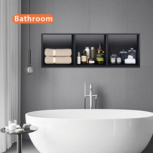 Personnalisation bricolage avec lampe moderne Sus inserts en acier inoxydable or design suspendu salle de bain organisateur <span class=keywords><strong>douche</strong></span> mur <span class=keywords><strong>niche</strong></span> étagères - Product Image 2