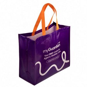 Grand sac non tissé personnalisé avec image promotionnelle laminée en PP, motif lettres écologique - Product Image 1