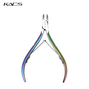 KADS Lot de 6 repousse-cuticules arc-en-ciel en acier inoxydable, coupe-ongles, éliminateur de peaux mortes, outils de pédicure et manucure pour soins des ongles - Product Image 5