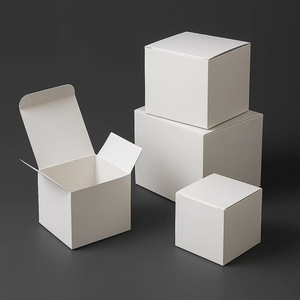 Caja de cartón blanca rectangular grande para regalo, caja pequeña blanca, caja de cartón con doble inserto, caja de embalaje con logo personalizado - Product Image 3