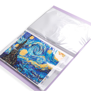 Bán Hot A2 kim cương lưu trữ bức tranh cuốn sách 60 Lượt xem nghệ thuật danh mục đầu tư trong suốt HD 30 trang bảo vệ cửa hàng thư mục - Product Image 5