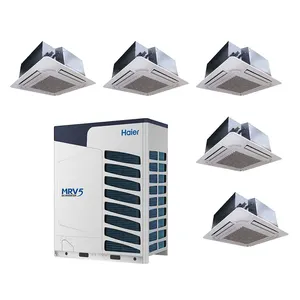 Multi Zone Ceiling Cassette Central Air Conditioner Villas Office VRF Heat Pump System Air Conditioning with 5 Cassette Units