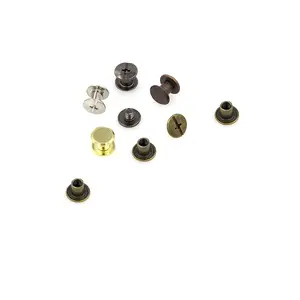 Custom Rivets For Leather Steel Black Nickel Plating Male Female Screws