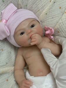 <span class=keywords><strong>Bambola</strong></span> Reborn Realistica per Bambine, in Silicone Platino, <span class=keywords><strong>Bambola</strong></span> di Moda Realistica, Neonato Dormiente, 15-30 cm, Giocattolo Regalo - Product Image 3